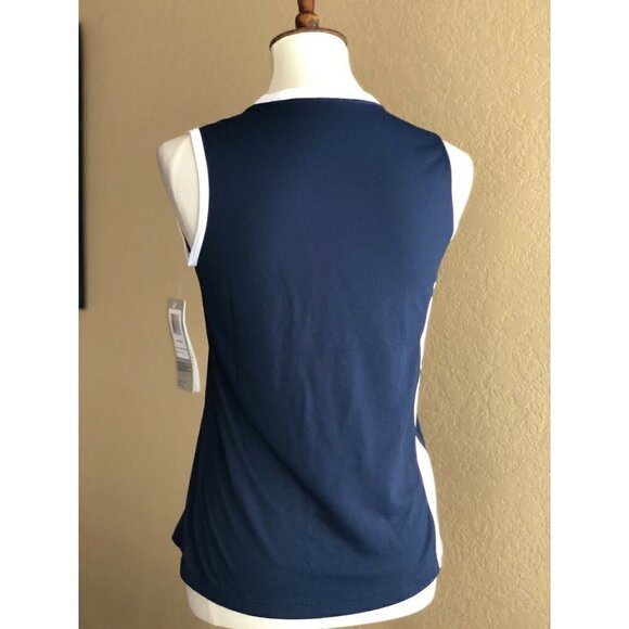 ASICS Juniorsr Navy Blue Court Diva BT1017 Girl Tank Shirt Size L - Picture 6 of 7